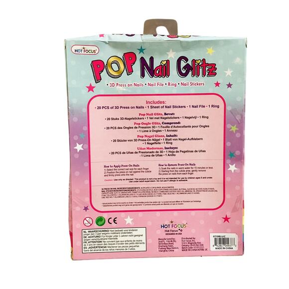 Hot Focus Pop Nail Glitz - 3D Unicorn Nail Art Kit for Girls - 65 Piece Set - Picture 5 of 6